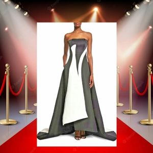 $7295 NEW PRABAL GURUNG STUNNING BLACK WHITE PINGUIN GOWN RUNWAY US 6 S
